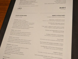 Mimolet menu