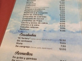 Sidreria El Tarteru menu