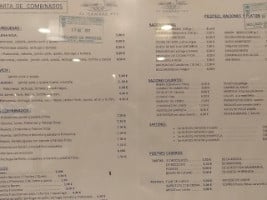 El Hombre Pez menu