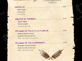 La Tahona menu