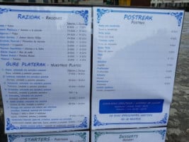 Antzarrak menu