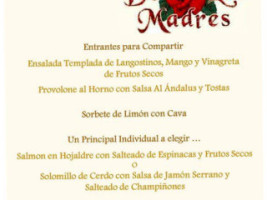 Al Andalus Expreso menu