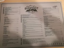 Bigfoot menu