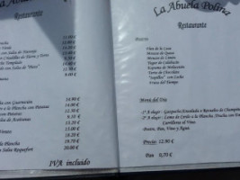 La Abuela Polina menu