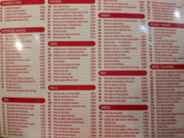 Nueva China menu