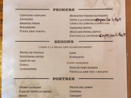 El Tallat menu