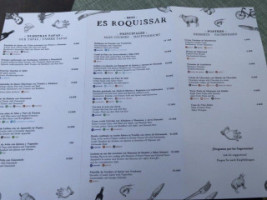 Es Roquissar menu