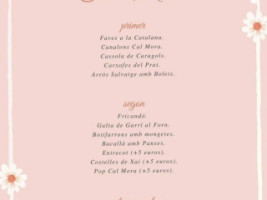 Cal Mora menu