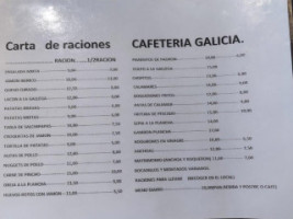 Cafeteria Galicia menu