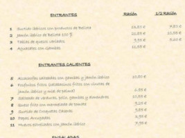 Taberna El Sitio Iberico menu