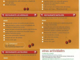 Los Arenales menu