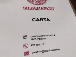 Sushimarket menu