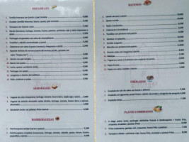 El Portegao menu