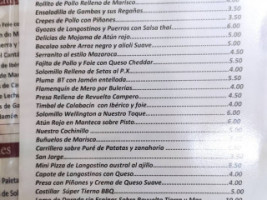 Bodega La Mazaroca menu