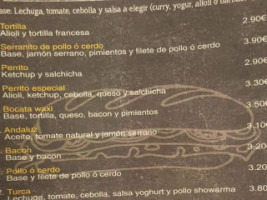 Taperia Hamburgueseria Waxi menu