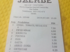 Izenbe menu