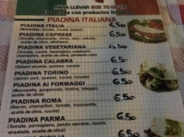 Pizza Pasta E Basta! menu