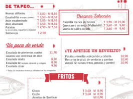 Taberna El Loli menu