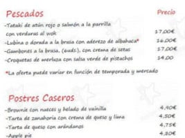 Corchea menu