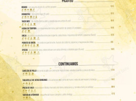 Ambigú menu