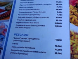 Venta La Giralda menu