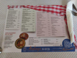 Atalaya menu