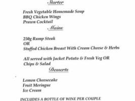 The Belfry menu