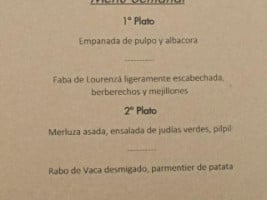 A Lareira menu