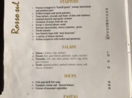 Rosso Sul Mare Restaurant Wine Bar menu