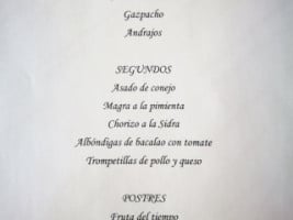 Bar Restaurante El Secreto menu