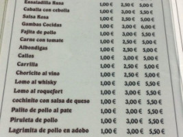 El Encuentro menu