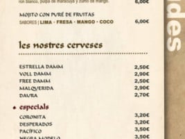 Villa Malquerida menu