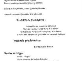 La Cabana De Los Gauchos menu