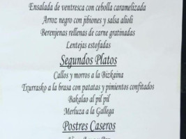 Toki Comidas Copas menu