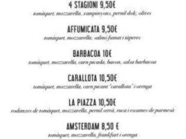 La Piazza Café Rest. Pizzeria menu