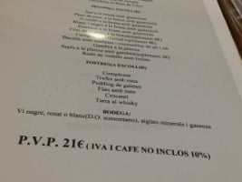 La Bota De L'avi menu