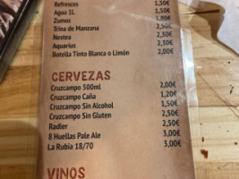 Taberna La Liebre menu