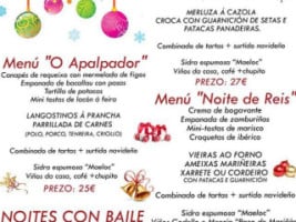 Río Liñares menu