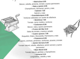 Pizzería Flaviano menu