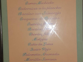 Casa Capote menu