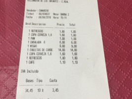 El Rincón De La Plaza menu