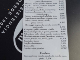 Sapori Di Italia menu