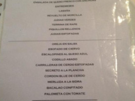 La Plata menu