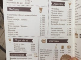 Del Poble De Peratallada menu