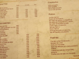 El Alcornoque menu