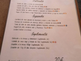 La Terrazeta, Casa Chuan menu