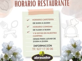 Abrasador Rio Jerte menu