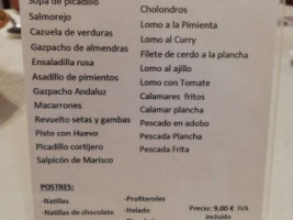 Casa Patricio menu