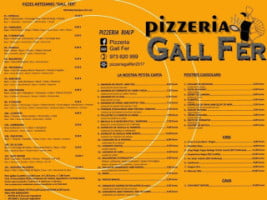 Pizzeria Gall Fer menu