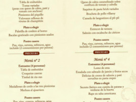 Molino Alto De Viñuelas menu